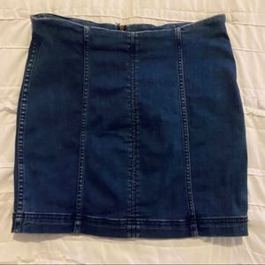 Free People Jean Skirt